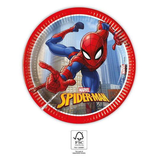 8 teller 18 cm spiderman