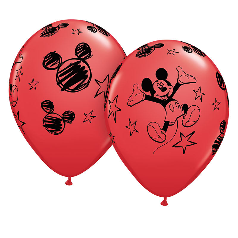 Mickey Mouse 6 luftballon rot