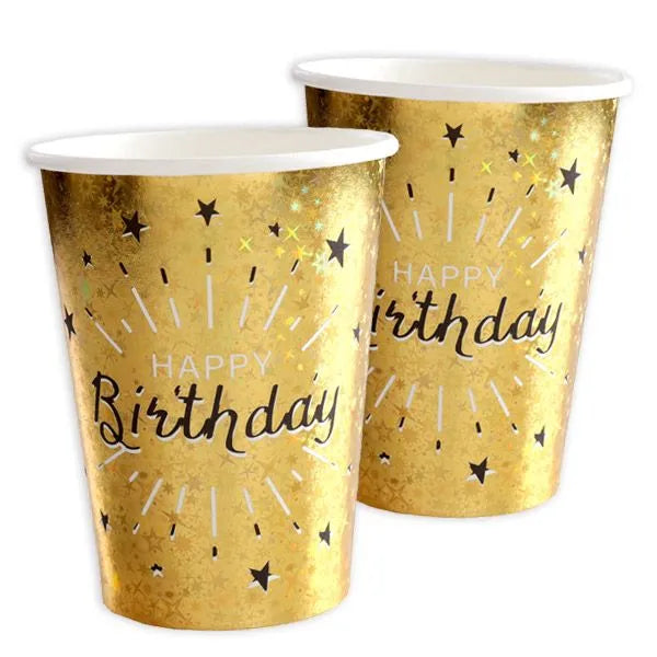 10 becher gold glitzer