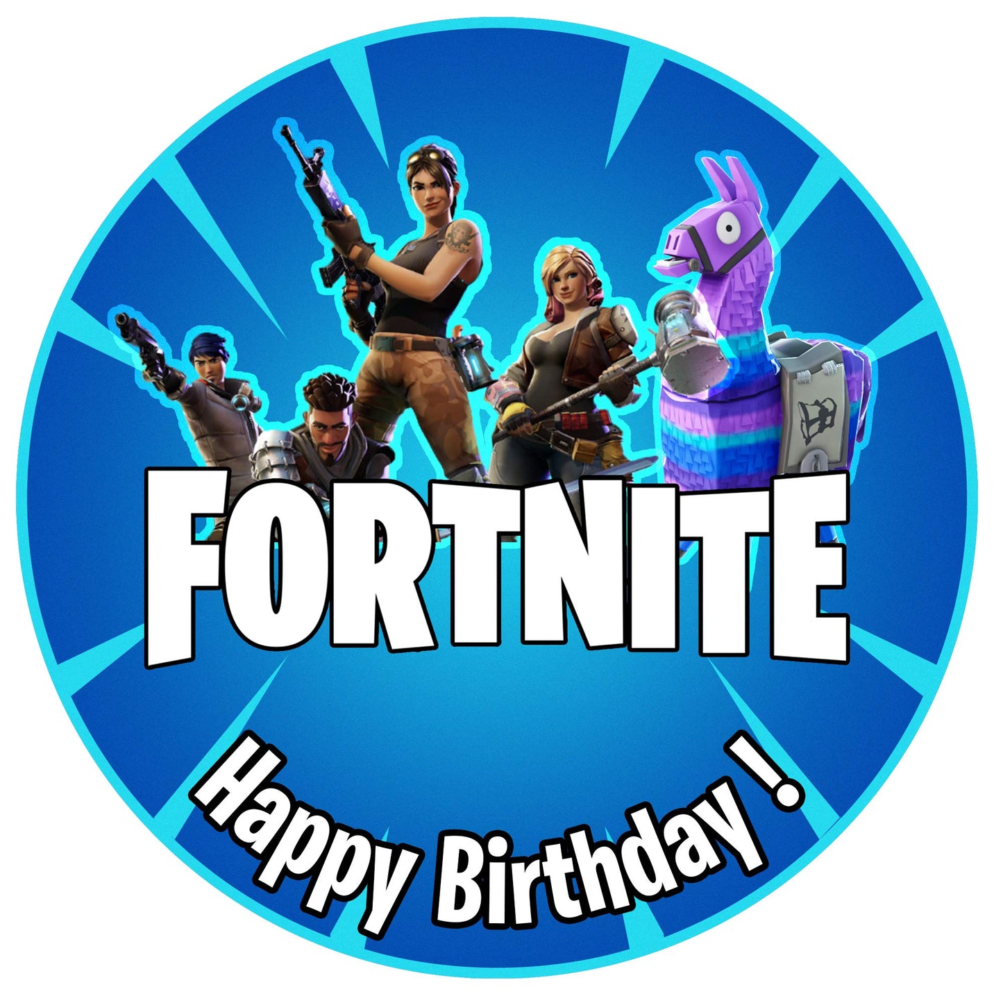 Fortnite Personalisierter tortenaufleger Mit foto aus Fondant oder Esspapier. Gluten free.