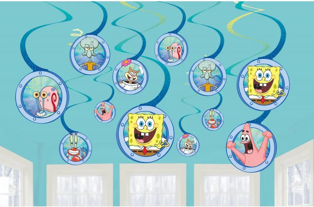 12 streifen spiral deko Spongebob