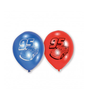 6 luftballon cars rot und blau