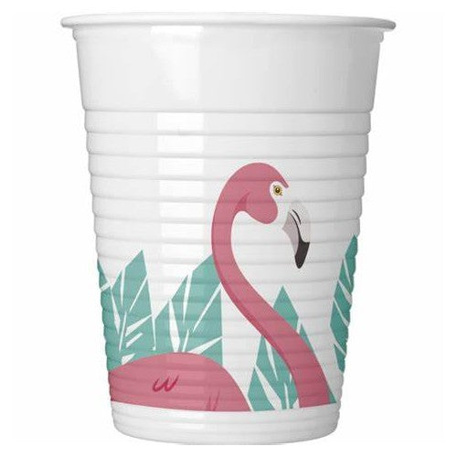 8 becher Flamingo party