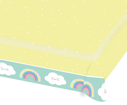 Tischdecke rainbow pastell 175 cm papier