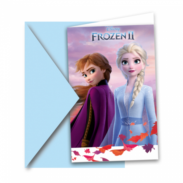 6 Einladungskarte mit 6 umschläge Die eiskönigin Frozen 2