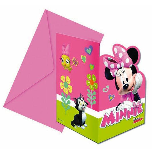 6 einladungskarte mit 6 umschäge Minnie Mouse