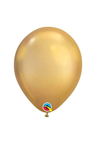6 Luftballon 30 cm Chrome Gold