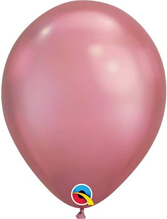 6 Luftballon 30 cm Chrome Mauve