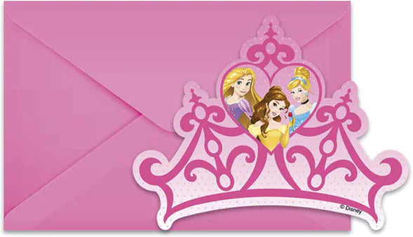 6 einladungskarte mit 6 umschlange Disney Princess