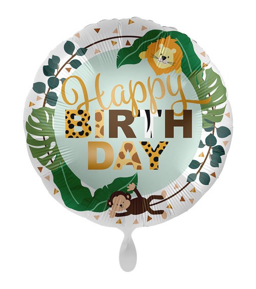 Folienballon 45 cm Jungle happy birthday
