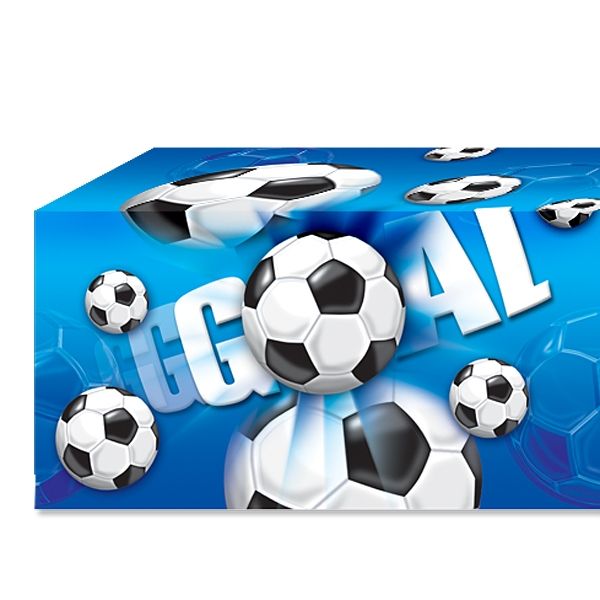 tischdecke Fussball blau 120x180 cm