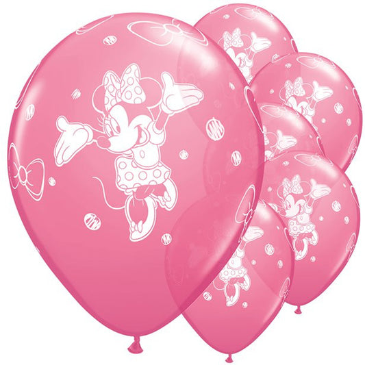 6 luftballon minnie mouse pink