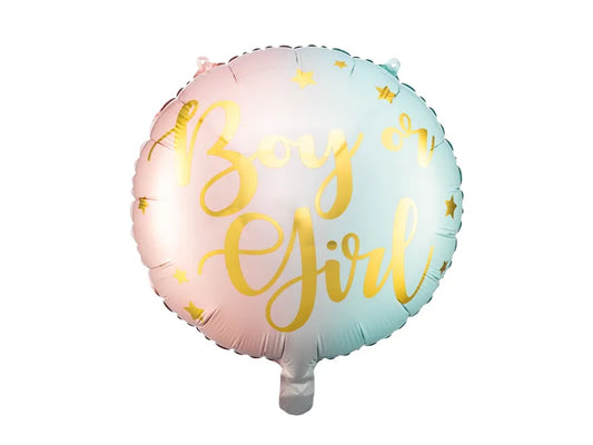 Boy or girl Folienballon 45 cm