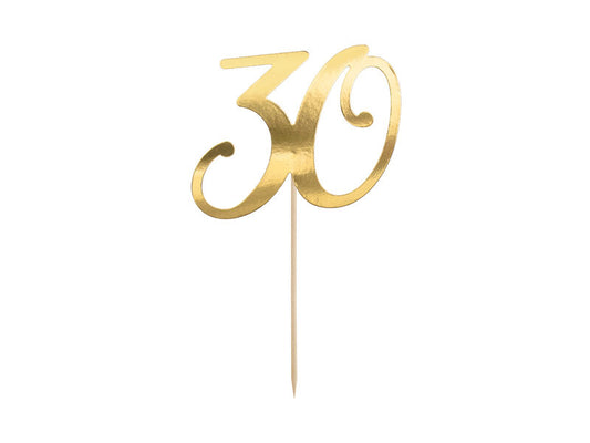 Cake topper 30 Jahre gold