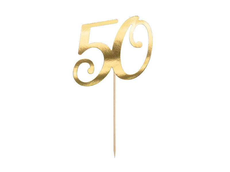 Cake topper 50 jahre gold