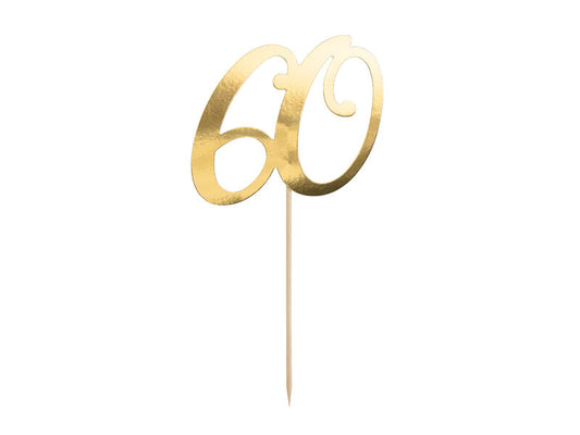 cake topper 60 jahre gold