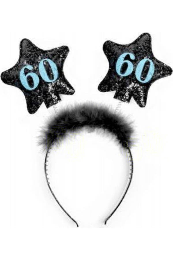 Headband 60th birthday gold und schwarz