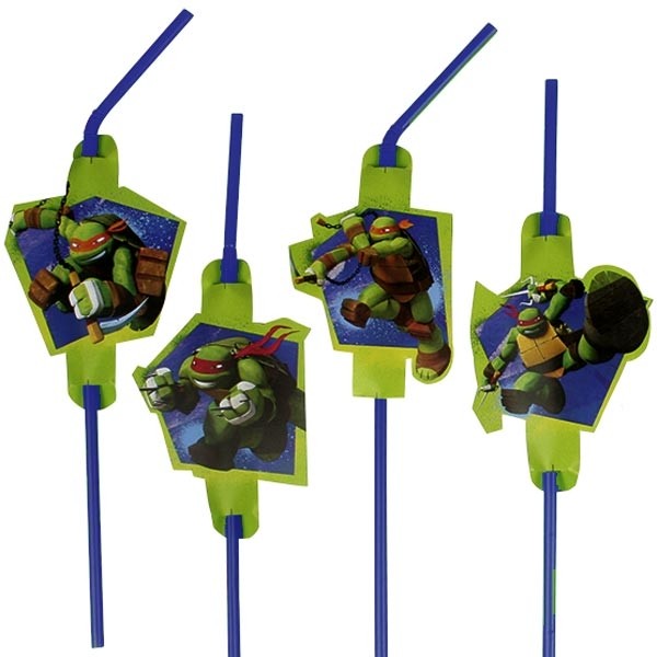 8 trinkhalmen Ninja Turtles
