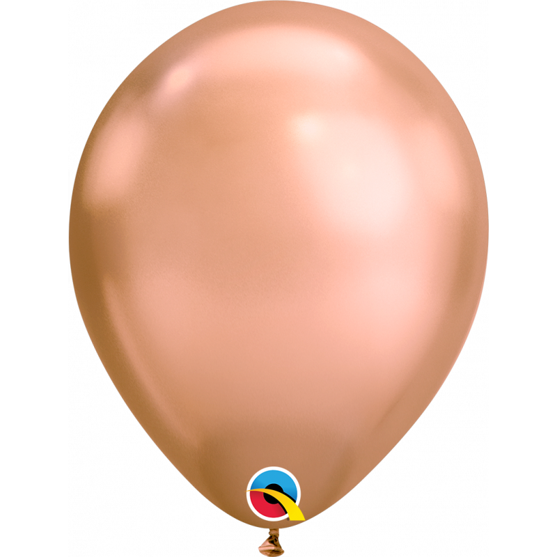 6 Luftballon 30 cm Chrome Rosegold