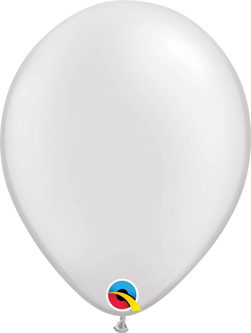10 Luftballon 30 cm Weiss Pearl