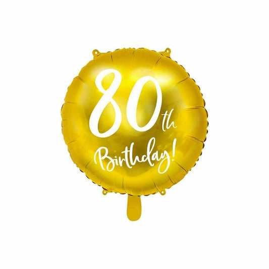 Folienballon 45 cm 80th birthday