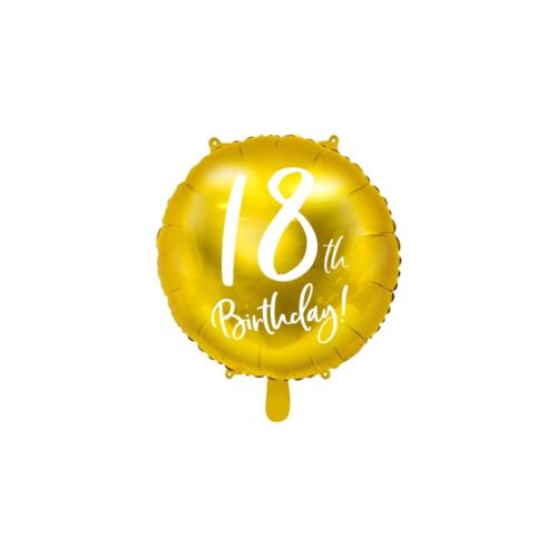 Folienballon 45 cm 18th birthday gold